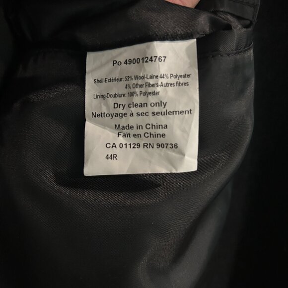 Ralph Lauren Black Label Wool Blend Peacoat Sz 44W Medium Weight Classic - Picture 7 of 7